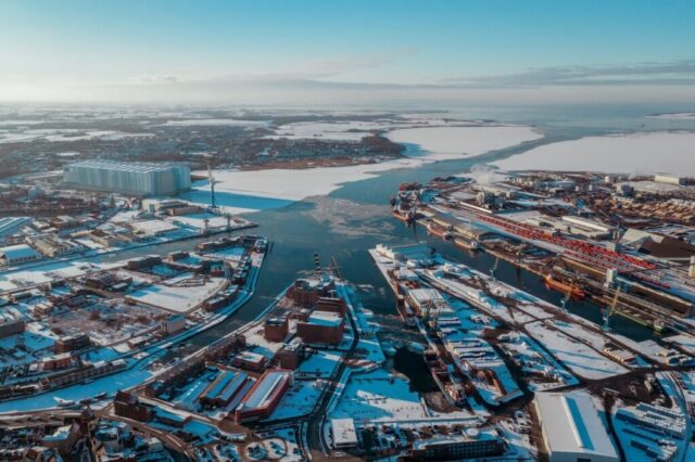 Luftaufnahme Wismar Hafen 2026